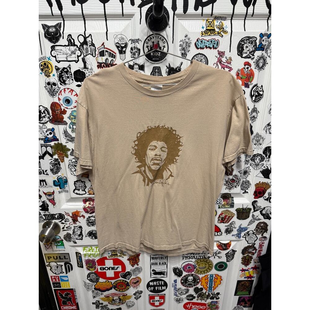 00's Jimi Hendrix T Shirt Big Face Print Size Large